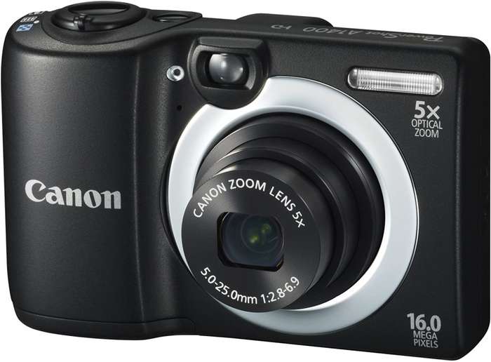 CANON PowerShot A1400 16.0 MP with 5x Digital IS Zoom 28mm Wide-Angle Lens - BLACK