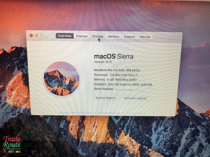 MacBook Pro 13.3-inch | Core i7 2.9GHz | 8GB RAM | 1TB HDD | INTEL HD GRAPHICS
