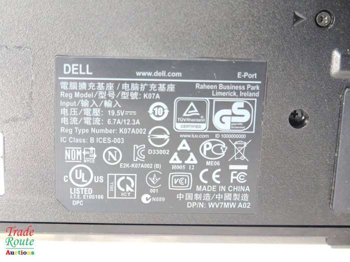 Dell K07A - E-Port Replicator / Docking Station For Latitude E-Series - E7240, E7440 etc