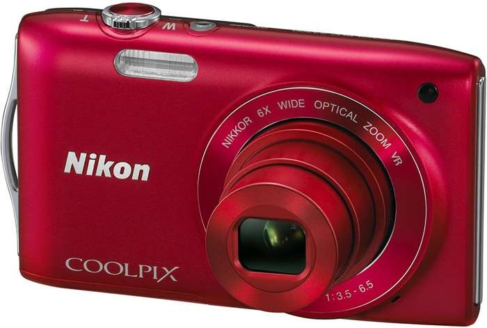 Nikon COOLPIX S3300 16 MP Digital Camera with 6x Zoom NIKKOR Glass Lens and 2.7-inch LCD (Red)