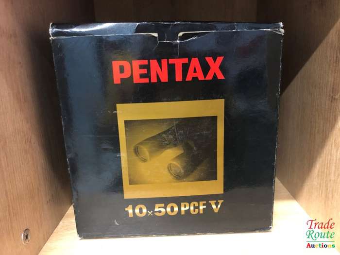 PENTAX 10X50 PCF V BINOCULARS - IN BOX WITH POUCH CASE