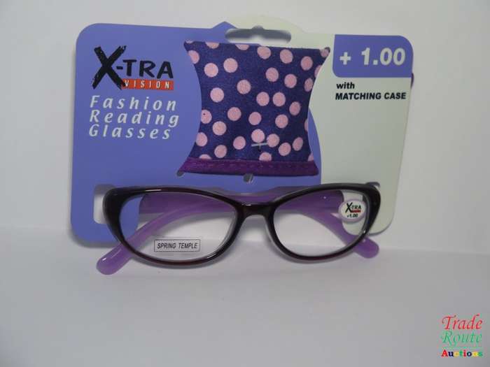 X-TRA VISION Fashion Reading Glasses - with matching case  [ +1.00 ]