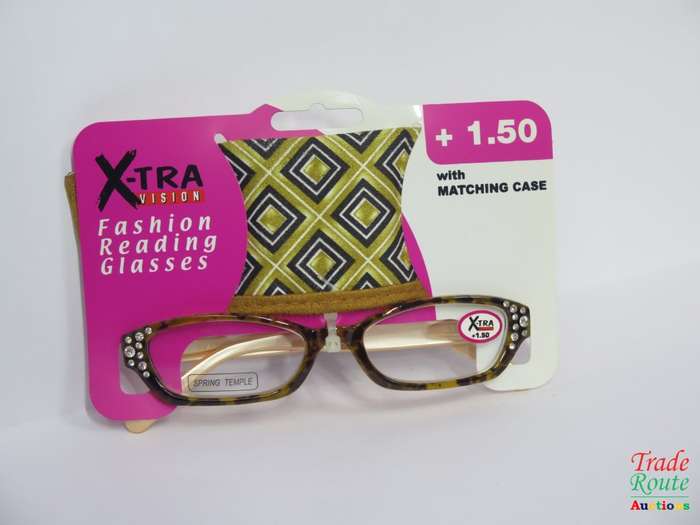 X-tra Vision Fashion Reading Glasses with Matching Case +1.50