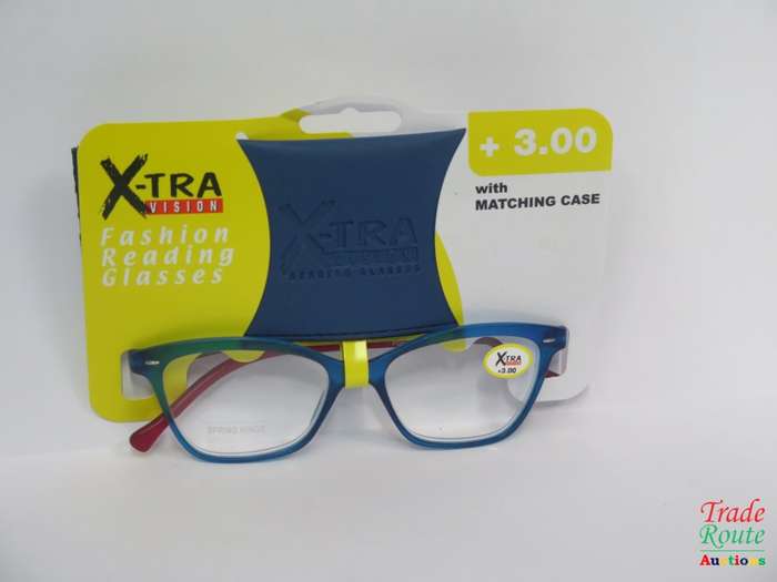 X-TRA VISION Fashion Reading Glasses - with matching case +3.00