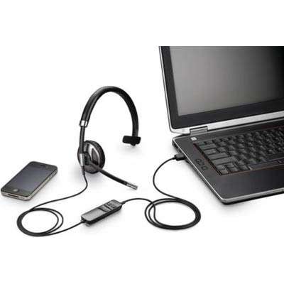 Plantronics Blackwire C710-M Mono Corded  USB Headset + Travel Case
