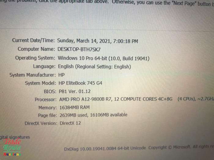 HP ELITEBOOK 745 G4 LAPTOP | AMD PRO A12-9800B R7 7th Gen 2.7GHz | 16GB RAM | 512GB SSD