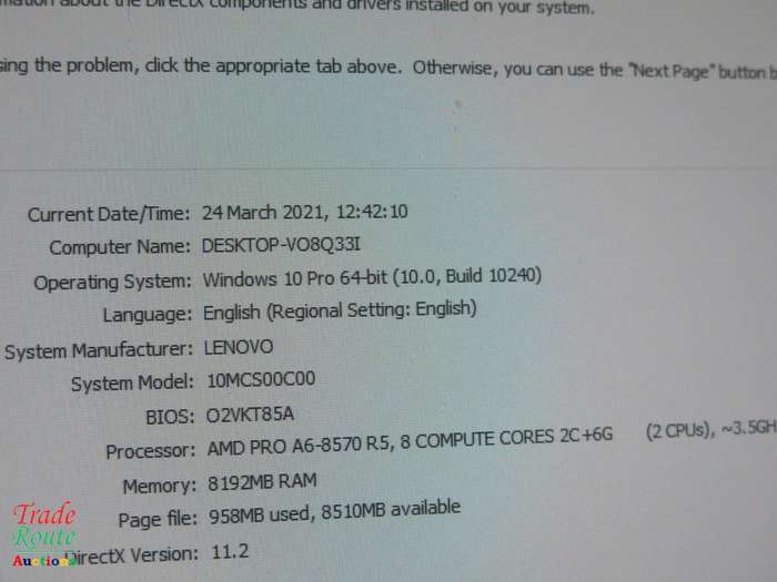 Lenovo ThinkCentre M715s Small Form Factor Desktop  | AMD PRO A6 | 8GB RAM | 500GB HDD