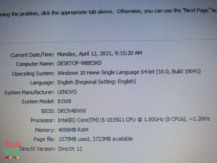 Lenovo Ideapad S145 81w8 Laptop | Core I5 1035g1 10th Gen