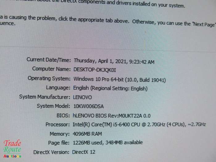 Lenovo S510 Desktop PC | CORE i5 6400 6th Gen 2.7GHz | 4GB RAM | 500GB HDD