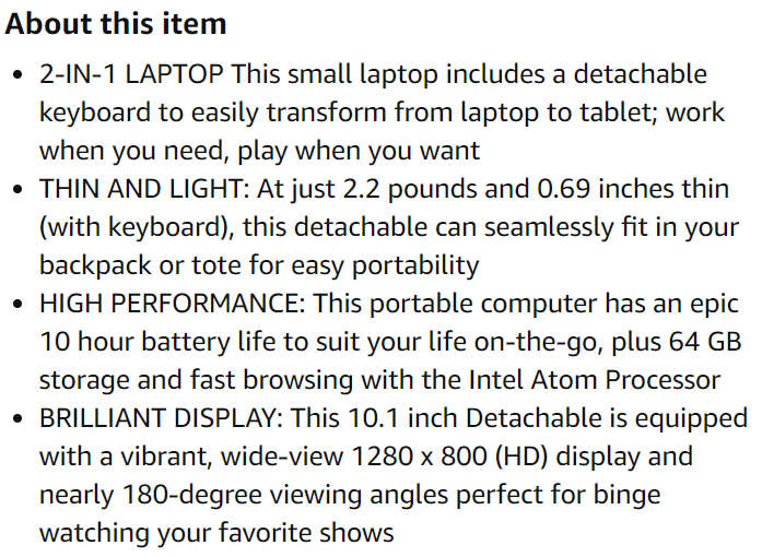 Lenovo Miix 320 10.1 Detachable Touchscreen 2-in-1 Tablet with Keyboard / Laptop