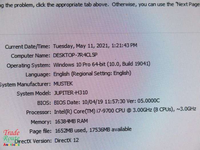 High Spec - Mecer Jupiter H310 MINI PC Intel Core i7-9700 9th Gen 3.00GHz 16GB RAM 1TB HDD