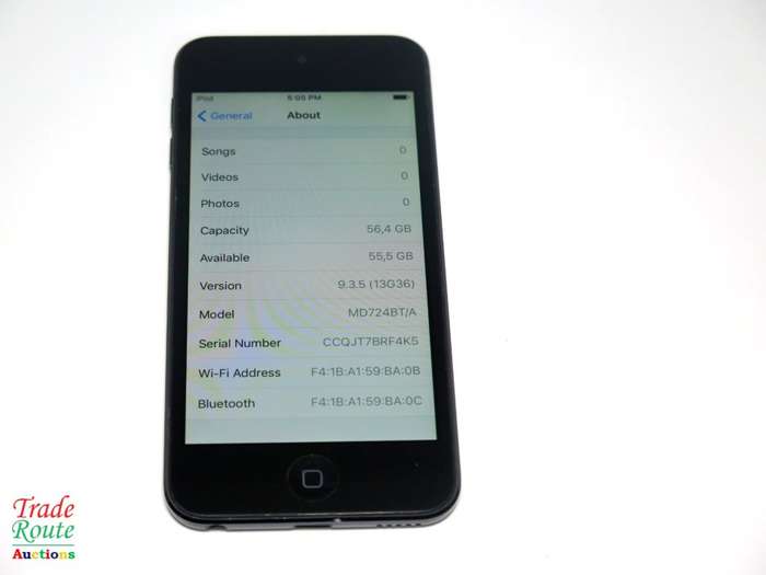 Apple iPod Touch | SPACE GREY | 64GB | 5th Generation | A1421 | MD724BT/A | RETINA DISPLAY