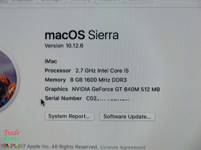 Apple iMAC | 21.5 INCH | Core i5 2.7GHz | 8GB RAM | 1TB HDD  * ULTRASLIM * Nvidia Geforce Graphics