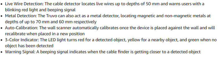 Bosch Truvo Metal Detector