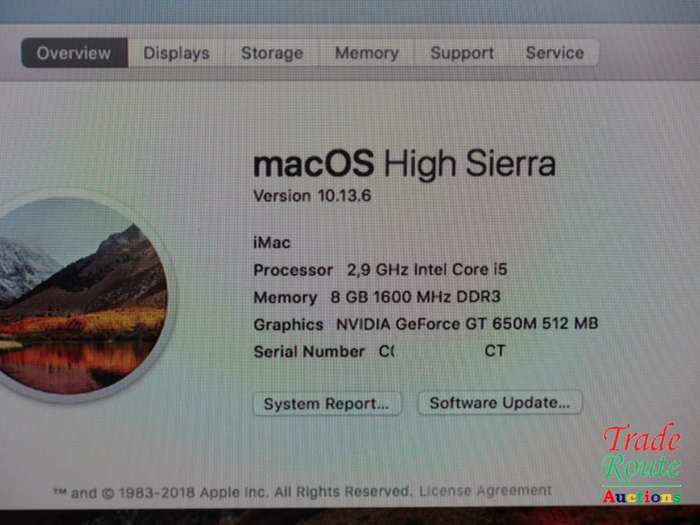 Apple iMAC | 21.5 INCH | Core i5 2.7GHz | 8GB RAM | 1TB HDD  * ULTRASLIM * Nvidia Geforce Graphics