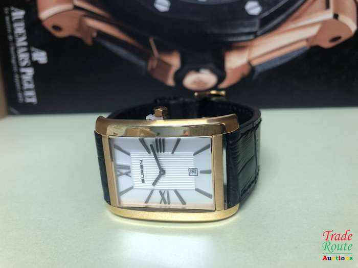 Buren Leather Strap GP Rectangular face Men's Watch