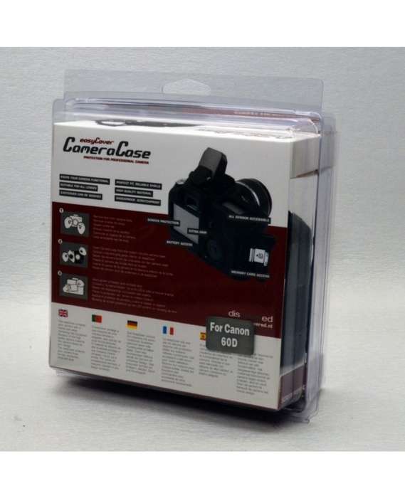 Protective Black Silicone Armor Canon 60D by easyCover camera case