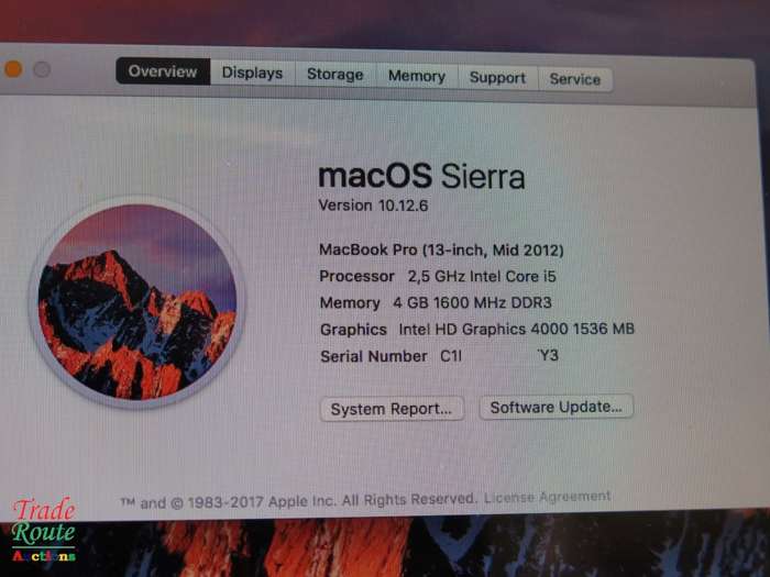 MacBook Pro 13.3-inch | Core i5 2.5GHz | 4GB RAM | 500GB HDD | MD101 | INTEL HD GRAPHICS
