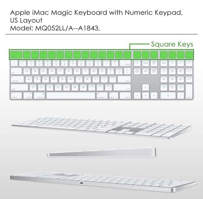 Apple A1843 Wireless Rechargeable Bluetooth Magic Keyboard With Numeric Keypad