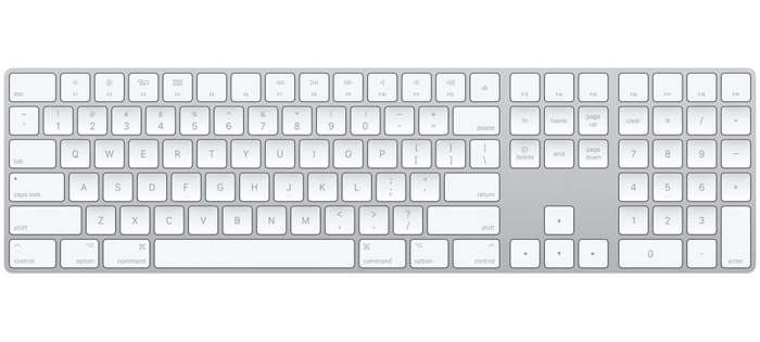 Apple A1843 Wireless Rechargeable Bluetooth Magic Keyboard With Numeric Keypad