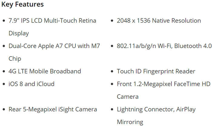 Apple iPad mini 3 16GB - MH3G2LL/A  (Wi-Fi + 4G LTE, Gold) Mini3