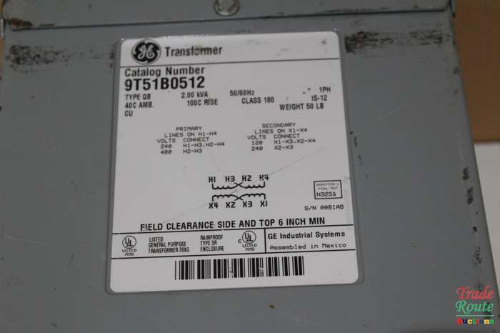 GE TRANSFORMER  TYPE QB 9T51B0512