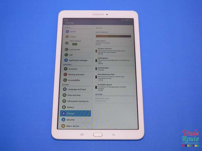 SAMSUNG GALAXY TAB E | 8GB | PEARL WHITE | 9.6" | SM-T561  [no network]
