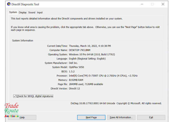 Dell OptiPlex 5050 MICRO Desktop PC | Core i5 7500T 7th Gen 2.7Ghz | 8GB RAM | 500GB HDD DESKTOP PC