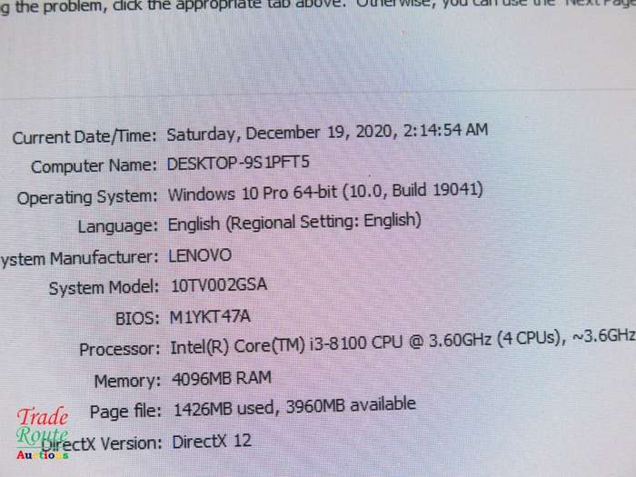 Lenovo V530 MT (Mini Tower) Desktop PC | CORE i3-8100 8th Gen 3.6GHz