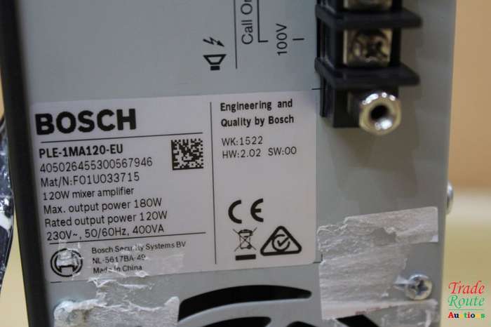 Bosch Plena Mixer Amplifier - (Model : PLE-1MA120-EU) R 6,000-00 Value