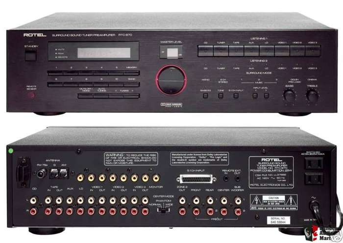 Rotel RSP-970 Dolby ProLogic Surround Sound Preamplifier