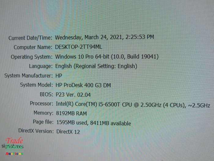 HP Prodesk 400 G3 DM Desktop Mini Computer | Core i5 6500T 6th Gen 2.5Ghz | 8GB RAM | 500GB HDD