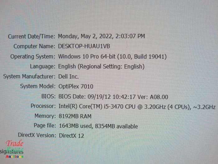 Dell OptiPlex 7010 SFF Desktop PC | Core i5 3470 3.2Ghz | 8GB RAM | 250GB HDD