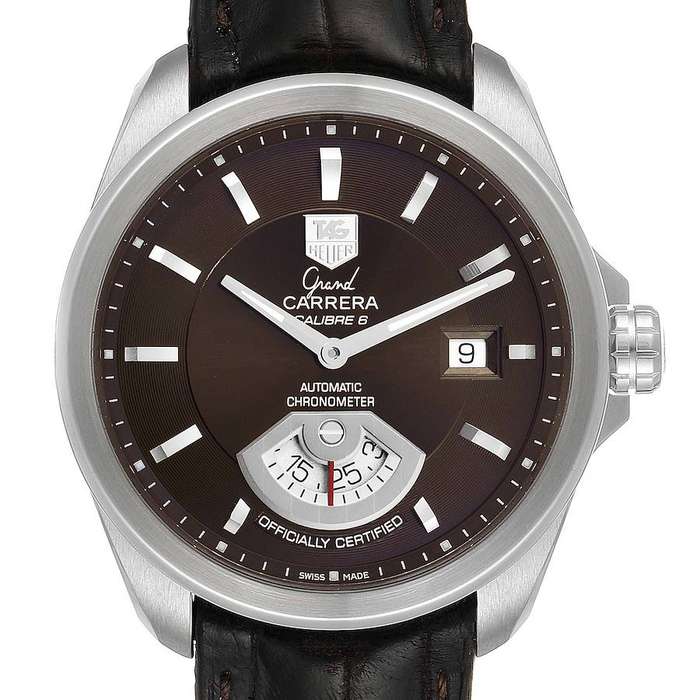 Tag Heuer Grand Carrera Calibre 6 Brown Dial Automatic Chronometer Men's Watch WAV511C