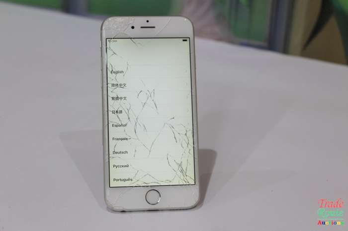 64GB APPLE IPHONE 6  - Cracked Outer Glass - Phone works fine