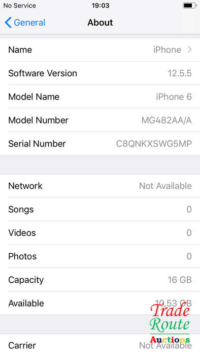APPLE IPHONE 6 | A1586 | MG482AA/A| 16GB - [ NO NETWORK ] - FOR SPARES OR REPAIR