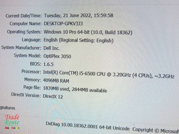 Dell OptiPlex 3050 Mini Tower Desktop PC | Core i5 6500 6th Gen 3.2Ghz | 4GB RAM | 500GB HDD