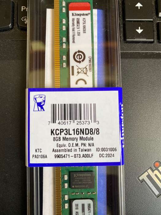 Kingston 8GB DDR3L 1600MHz Desktop Memory Module (KCP3L16ND8/8)