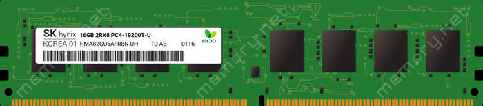 HYNIX 16GB 2RX8 PC4-2400T Memory Module for PCs & Desktops HMA82GU6AFR8N-UH