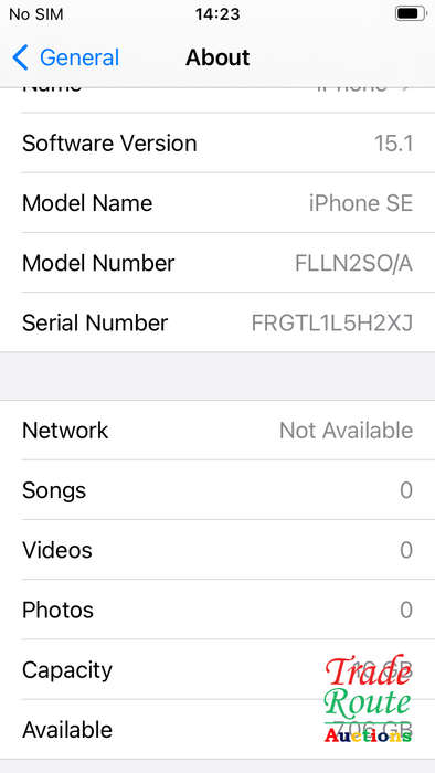 APPLE IPHONE SE | FLLN2SO/A | A1723 | FINGERPRINT ID | SMART PHONE