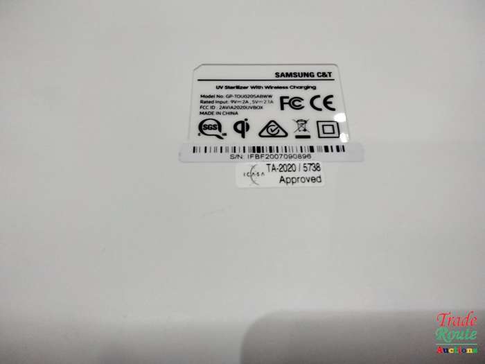 UV Sterilizer with Wireless Charging - White - designed for Samsung