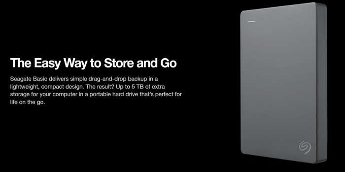 Seagate 5TB 2.5-inch Basic Portable Hard Drive | Brand New | External Drive 5000GB HDD