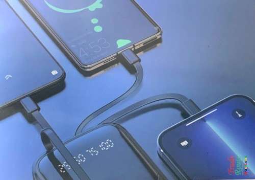 40000mAh ANDOWL Power Bank with LED Display & built-in cables (USB, USB-C, Micro USB & Apple)