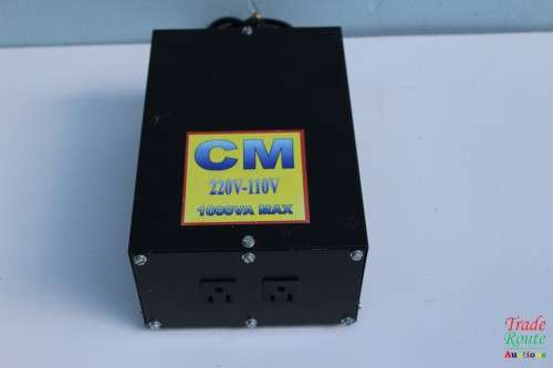 CM 220V-110V STEP DOWN TRANSFORMER 1000VA  MAX - US-Plug