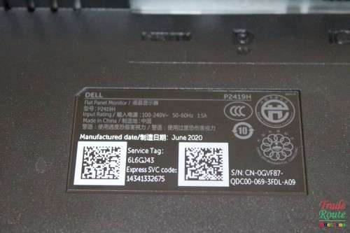 DELL Flat Panel Monitor P2419H 24 inch  CRACKED SCREEN - Salvage Stock - For Spares or Repair