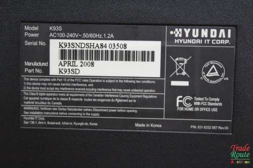 Hyundai K93S LCD Monitor - 19 inch 1280 x 1024 - DVI/VGA Ports
