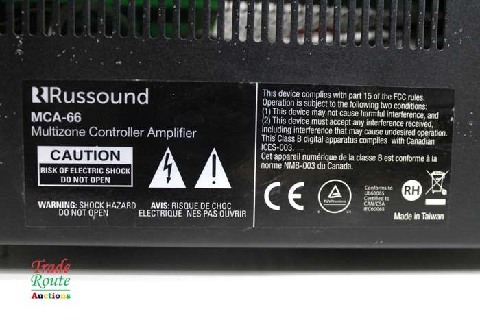 Russound MCA-66 6 Channel Controller Multi Zone Amplifier Multi-zone controller