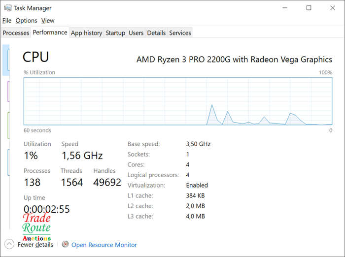 HP EliteDesk 705 G4 SFF Gaming PC 16GB RAM 256GB SSD AMD Ryzen with Radeon Vega Graphics PC