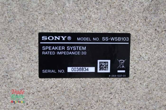 SONY Subwoofer wired SS-WSB103 - WORKS FINE