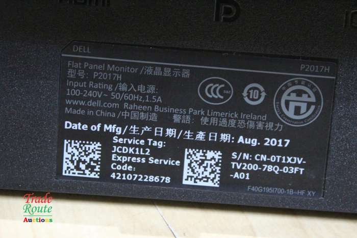 Dell P2017H LED Backlit 20 Inch Monitor 1600 x 900 HDMI, Display Port, VGA